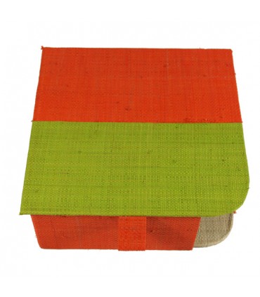 Porte-serviettes en papier couvert  Orange et Vert anis 2