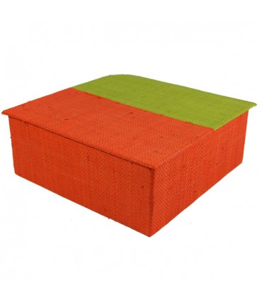 Porte-serviettes en papier couvert  Orange et Vert anis 4