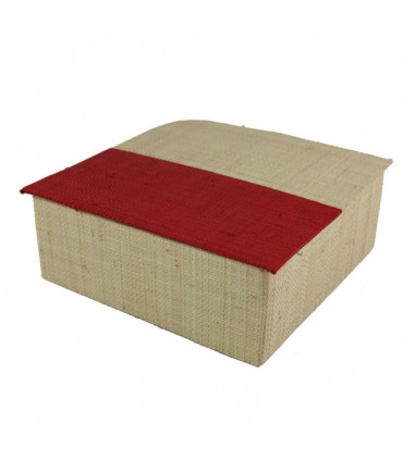 Porte-serviettes en papier couvert  Naturel et rouge4