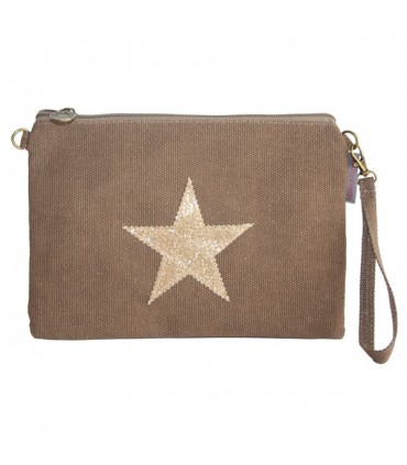 Grande pochette étoile Mauve