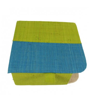 Porte-serviettes en papier couvert  Vert anis et bleu 2