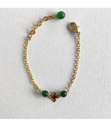 Bracelet Femme Croix vert
