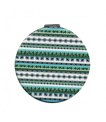 Miroir de poche Alhambra jacquard bleu