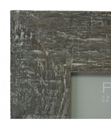 Cadre photo en bois montagne détail