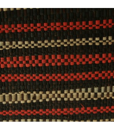 Corbeille à papier conique en raphia prune détail