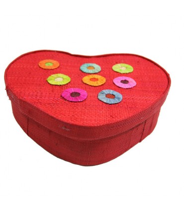 Boîte à bijoux cœur pastilles