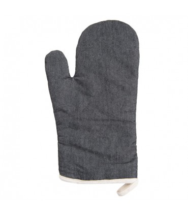Gant de Cuisine Tissu Denim Noir