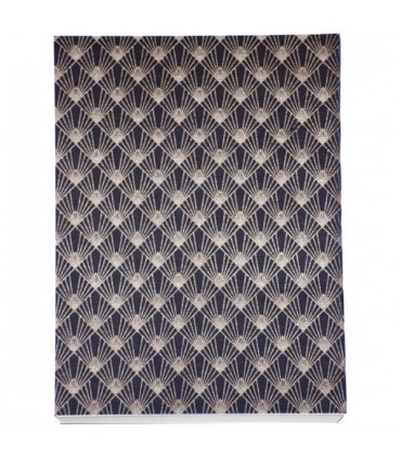 Carnet monogramme noir et or verso