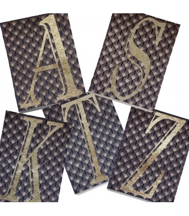 Carnet monogramme noir