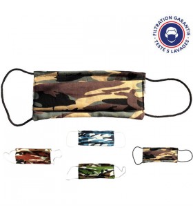 Masque en tissu pour adolescent camouflage