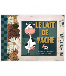 Set de table plastifié lait de vache, le lot de 2