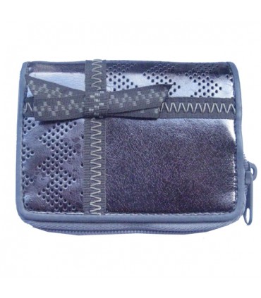 Porte-monnaie petit nœud gris