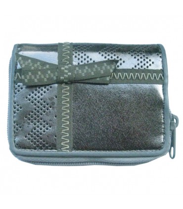 Porte-monnaie petit nœud kaki