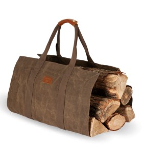 Sac à bûches Vosges coloris Tabac, 2 coloris tabac ou cendres