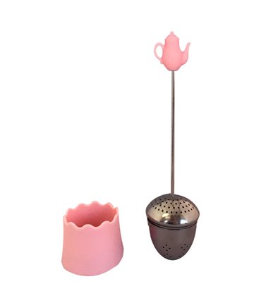 Infuseur à thé théière rose