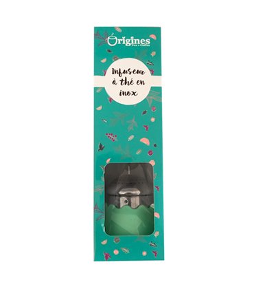 Infuseur à thé théière vert dans sa boîte de présentation