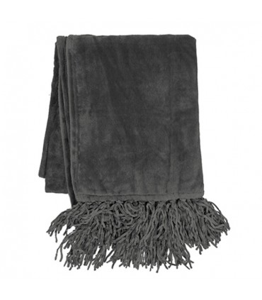 Plaid micro-flanelle gris.