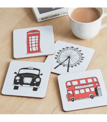 Dessous de verre London, set de 4