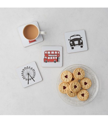 Dessous de verre London, set de 4