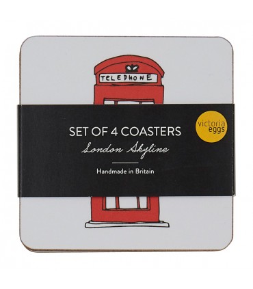 Dessous de verre London, set de 4
