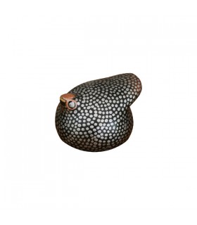 Pintade décorative Argentée 7 cm