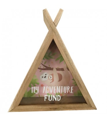 Tirelire en bois Tipi