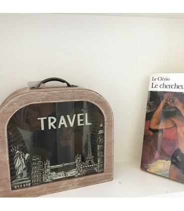 Tirelire en bois Travel