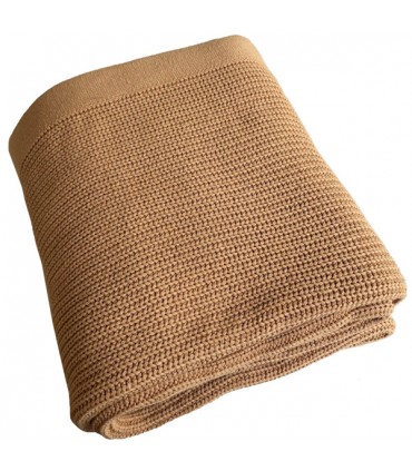 Plaid tricot héritage Hamam camel
