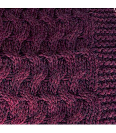 Plaid tricot Hamam Estiva Bordeaux