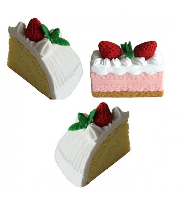 Assortiment de 3 gommes gâteau, lot 1