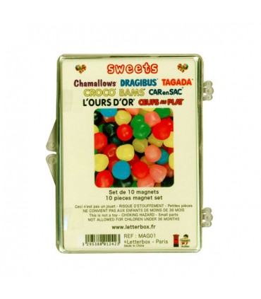 Set de 10 magnets bonbons Haribo