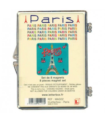 Set de 8 magnets Paris Glamour