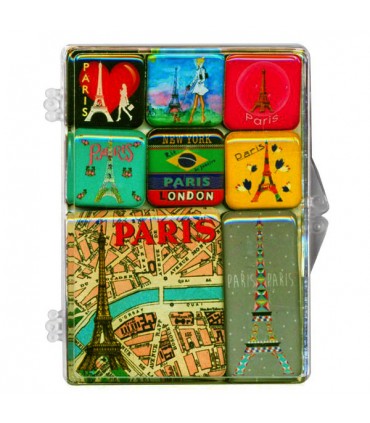 Set de 8 magnets Paris Glamour