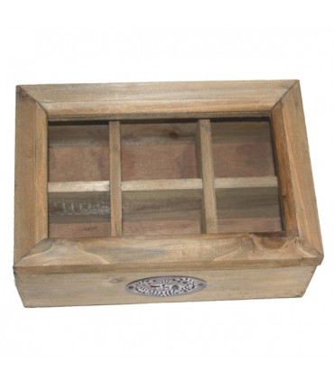 Boîte à thé en bois vintage 4