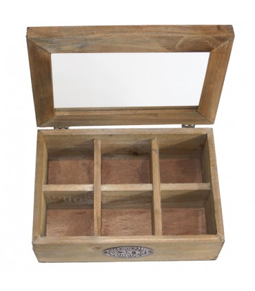 Boîte à thé en bois vintage 2