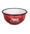 Bol rouge lait frais