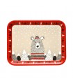 Plateau en bambou rectangulaire ours on ice