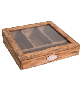 Boîte Range-Couverts en Bois Vintage