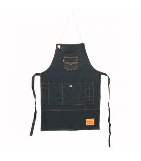 Tablier de Cuisine en Denim Bleu