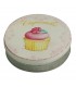 Boîte métal ronde cupcake rose 1
