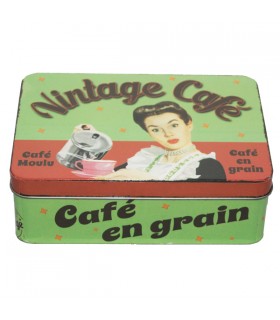 Boîte à Café en Métal Vintage 1