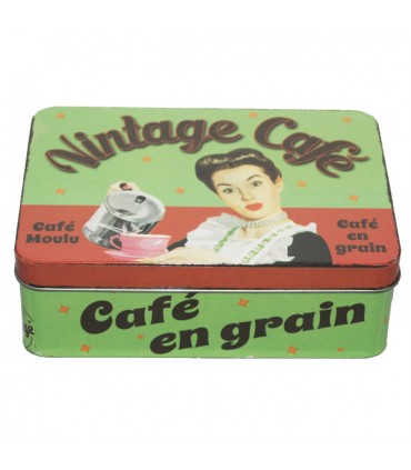 Boîte à Café en Métal Vintage 1