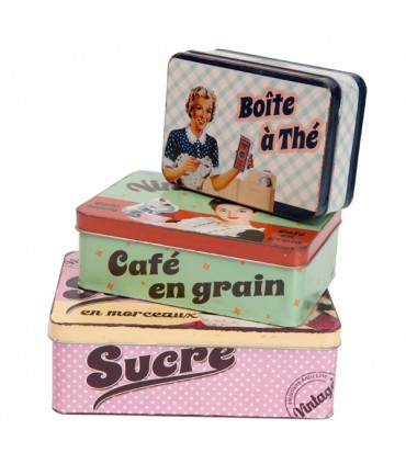 Boîte à Café en Métal Vintage 3