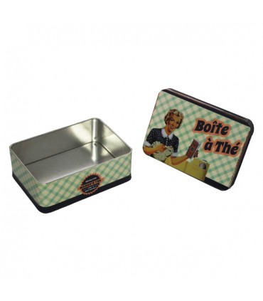 Boîte à Thé en Métal Vintage 2