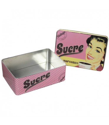 Boîte à Sucre en Métal Vintage 2