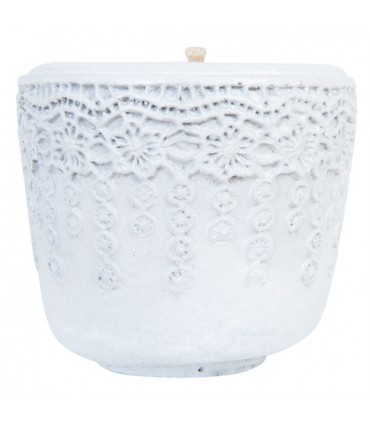 Bougie en Pot Blanc