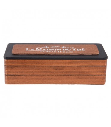 Boîte à Thé en Bois Brun 1