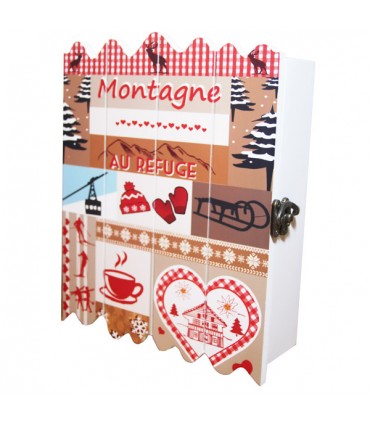 Boîte à clés en bois refuge