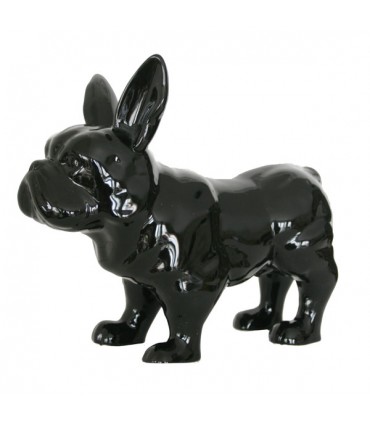 Bouledogue en céramique noir