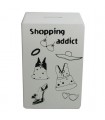 Tirelire en bois shopping addict